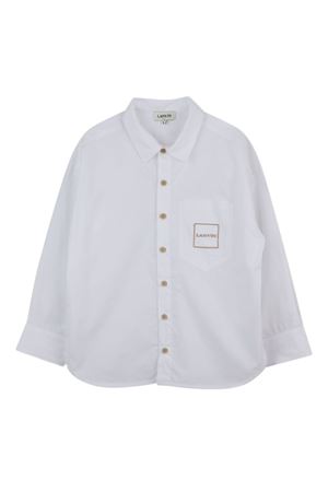 white cotton shirt LANVIN KIDS | N3029210P